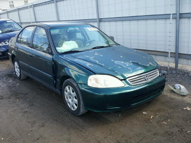 2HGEJ6615YH605291 - 2000 HONDA CIVIC BASE GREEN photo 1