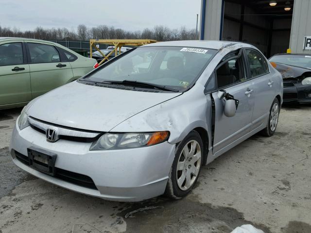 1HGFA16567L075795 - 2007 HONDA CIVIC LX SILVER photo 2