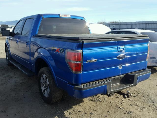 1FTEW1C8XAKE73941 - 2010 FORD F150 SUPER BLUE photo 3