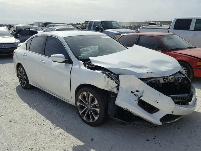 1HGCR2F58EA166061 - 2014 HONDA ACCORD SPO WHITE photo 1