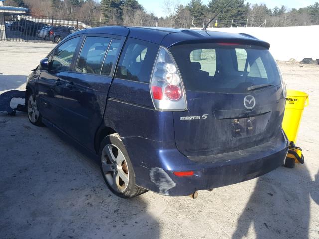 JM1CR29L970142837 - 2007 MAZDA 5 BLUE photo 3