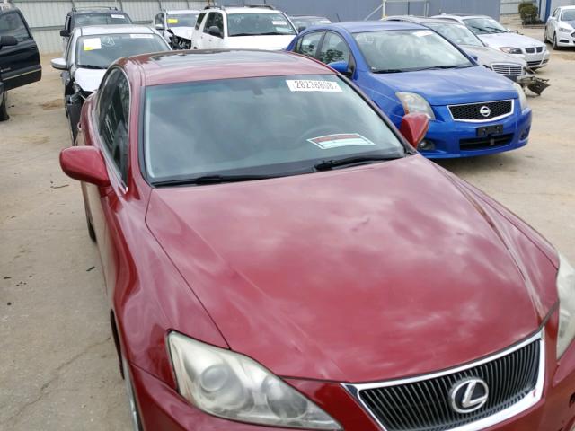 JTHBK262965007787 - 2006 LEXUS IS 250 BURGUNDY photo 9