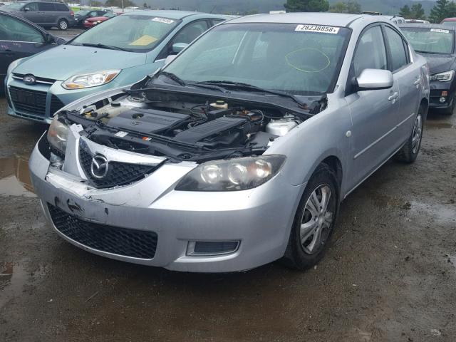 JM1BK12G681844195 - 2008 MAZDA 3 I SILVER photo 2