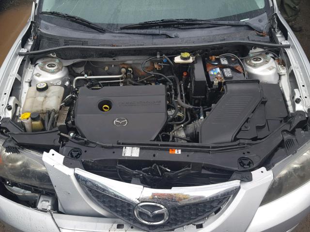 JM1BK12G681844195 - 2008 MAZDA 3 I SILVER photo 7