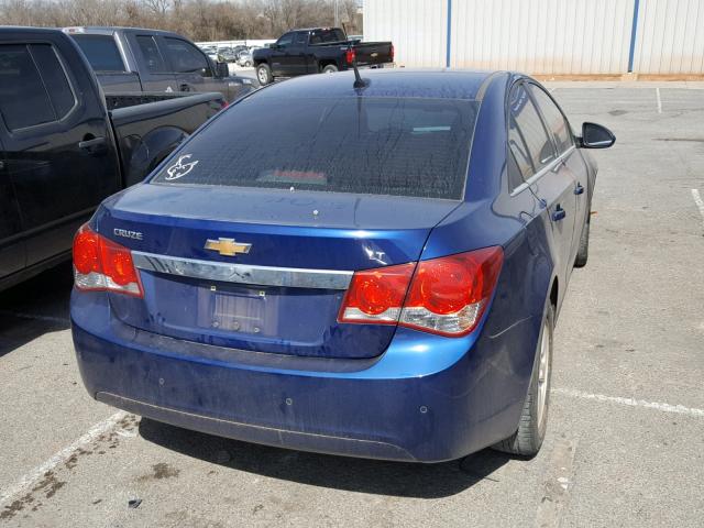 1G1PF5SC5C7112072 - 2012 CHEVROLET CRUZE LT BLUE photo 4