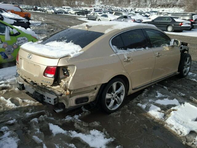 JTHBE96S380028540 - 2008 LEXUS GS 350 TAN photo 4