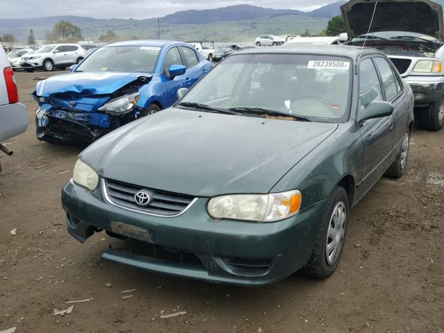 1NXBR12E71Z437965 - 2001 TOYOTA COROLLA CE GREEN photo 2