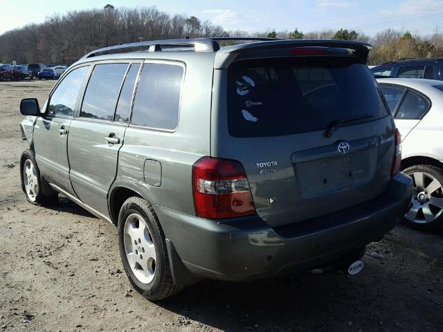 JTEDP21A560107940 - 2006 TOYOTA HIGHLANDER GREEN photo 3