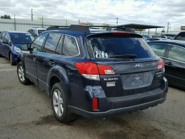 4S4BRDKC0D2219527 - 2013 SUBARU OUTBACK 3. BLUE photo 3