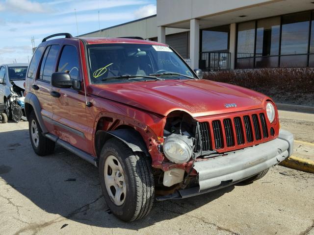 1J4GK48K86W129240 - 2006 JEEP LIBERTY SP RED photo 1