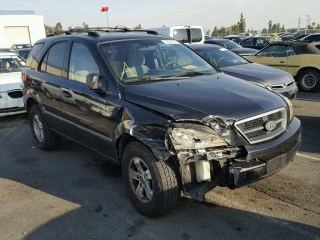 KNDJD733045318412 - 2004 KIA SORENTO EX BLACK photo 1