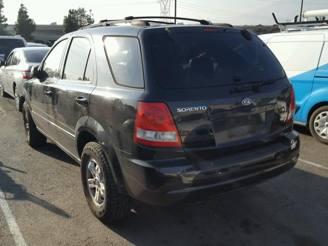 KNDJD733045318412 - 2004 KIA SORENTO EX BLACK photo 3