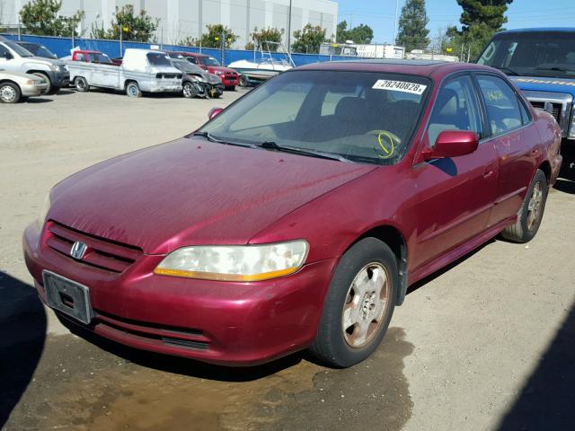 1HGCG16562A005283 - 2002 HONDA ACCORD EX MAROON photo 2