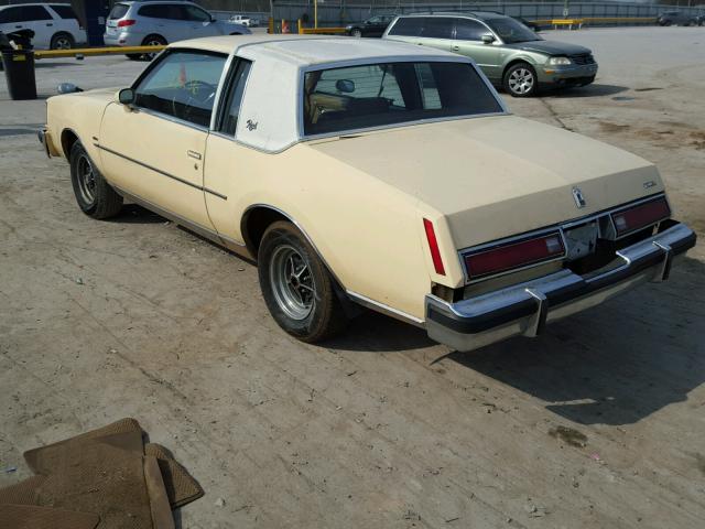 4J47A8H250880 - 1978 BUICK REGAL TAN photo 3