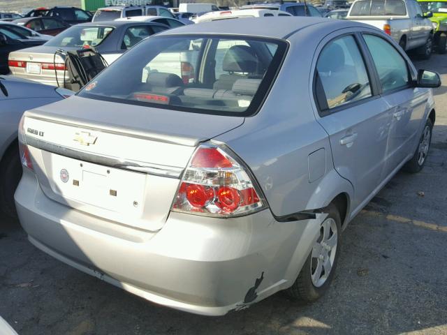 KL1TD5DE8AB072601 - 2010 CHEVROLET AVEO LS SILVER photo 4