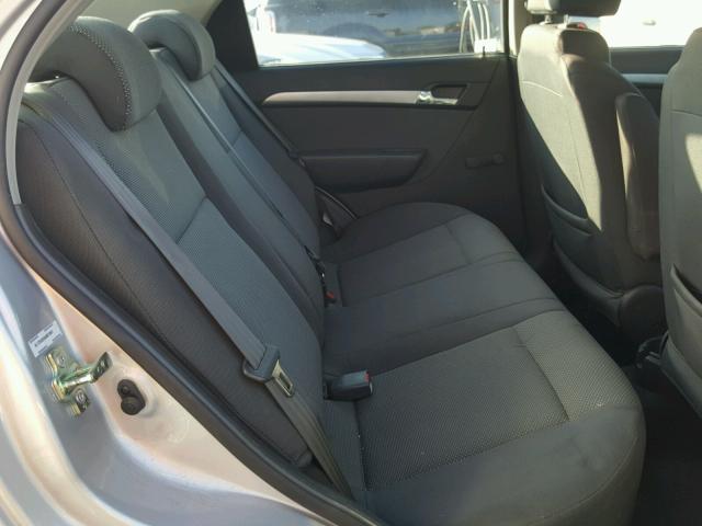 KL1TD5DE8AB072601 - 2010 CHEVROLET AVEO LS SILVER photo 6
