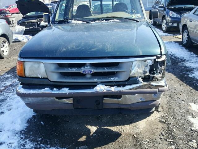 1FTCR10A1VTA00029 - 1997 FORD RANGER GREEN photo 9