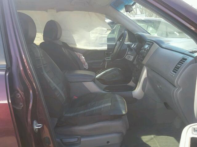 5FNYF28308B019883 - 2008 HONDA PILOT SE MAROON photo 5