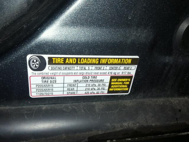 1G1ZT52875F302395 - 2005 CHEVROLET MALIBU LS 灰色 照片 10