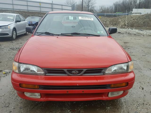 JF1GM6351SH412855 - 1995 SUBARU IMPREZA L RED photo 9