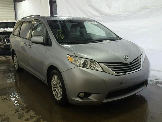 5TDYK3DC3FS635948 - 2015 TOYOTA SIENNA XLE GRAY photo 1