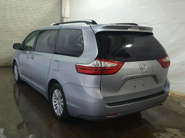 5TDYK3DC3FS635948 - 2015 TOYOTA SIENNA XLE GRAY photo 3