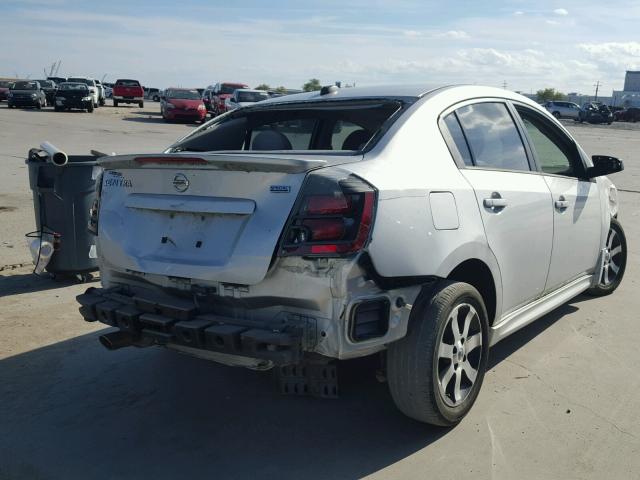 3N1AB6AP0BL723868 - 2011 NISSAN SENTRA 2.0 SILVER photo 4