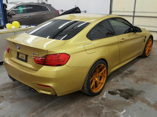 WBS3R9C5XGK336731 - 2016 BMW M4 GOLD photo 4