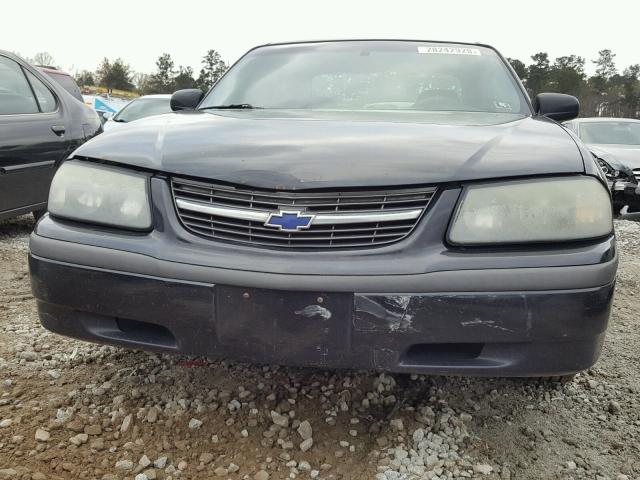 2G1WF55E229363637 - 2002 CHEVROLET IMPALA BLACK photo 9