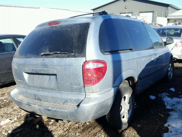 1D4GP45R75B234756 - 2005 DODGE CARAVAN SX BLUE photo 4