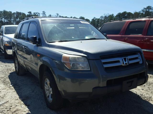 5FNYF28187B004495 - 2007 HONDA PILOT LX GRAY photo 1