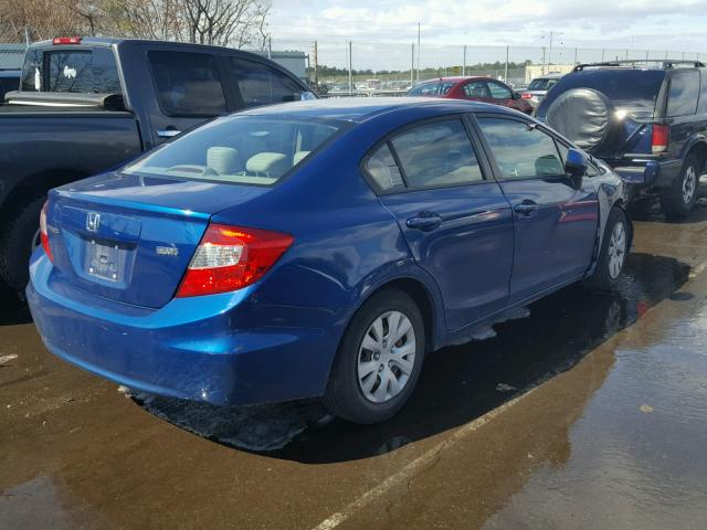 19XFB2F59CE330797 - 2012 HONDA CIVIC LX BLUE photo 4