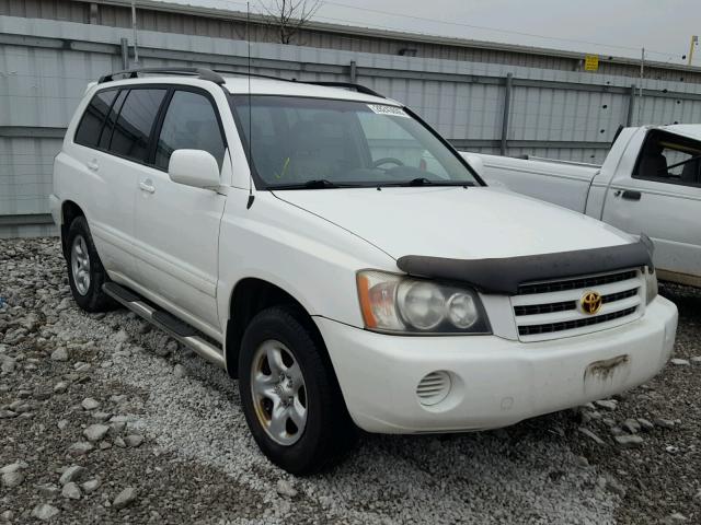 JTEHD21A930020385 - 2003 TOYOTA HIGHLANDER WHITE photo 1