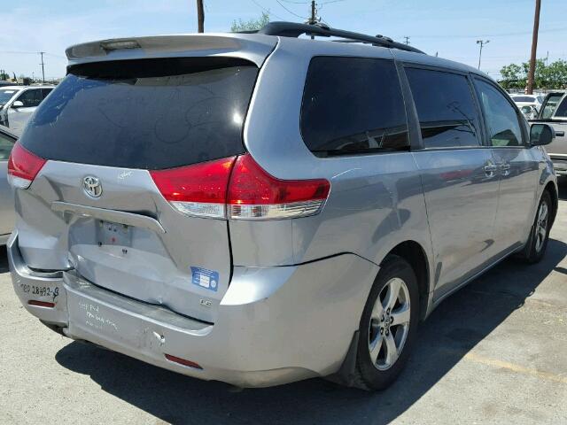 5TDKK3DC0DS292731 - 2013 TOYOTA SIENNA LE CHARCOAL photo 4