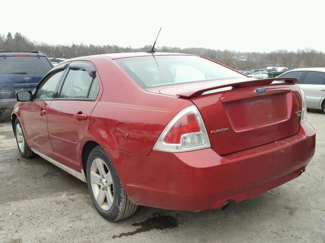 3FAHP01149R138276 - 2009 FORD FUSION SE RED photo 3