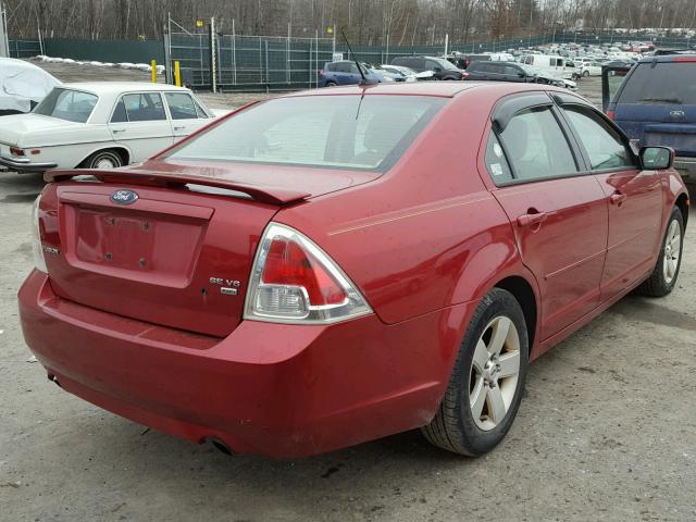 3FAHP01149R138276 - 2009 FORD FUSION SE RED photo 4