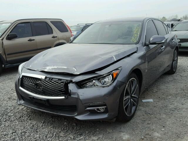 JN1BV7AP8EM684992 - 2014 INFINITI Q50 BASE Gris foto 2