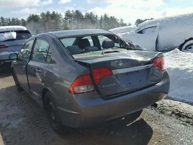 2HGFA15829H508766 - 2009 HONDA CIVIC EX GRAY photo 3