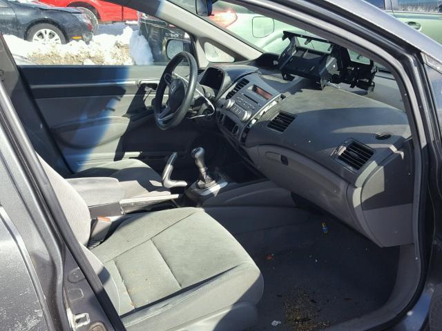 2HGFA15829H508766 - 2009 HONDA CIVIC EX GRAY photo 5