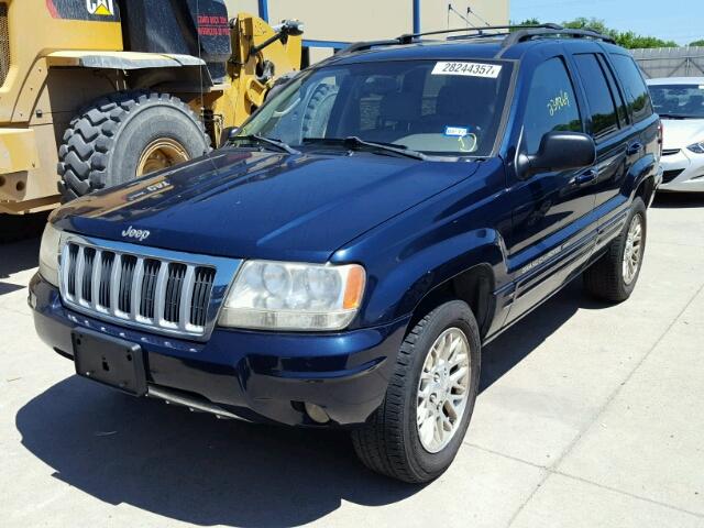 1J4GX58N34C150352 - 2004 JEEP GRAND CHER BLUE photo 2