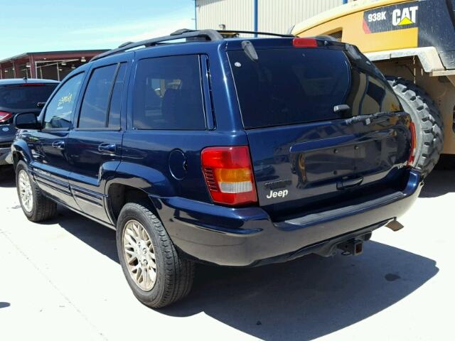 1J4GX58N34C150352 - 2004 JEEP GRAND CHER BLUE photo 3