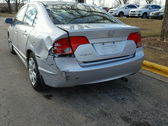 1HGFA16556L083921 - 2006 HONDA CIVIC LX SILVER photo 9