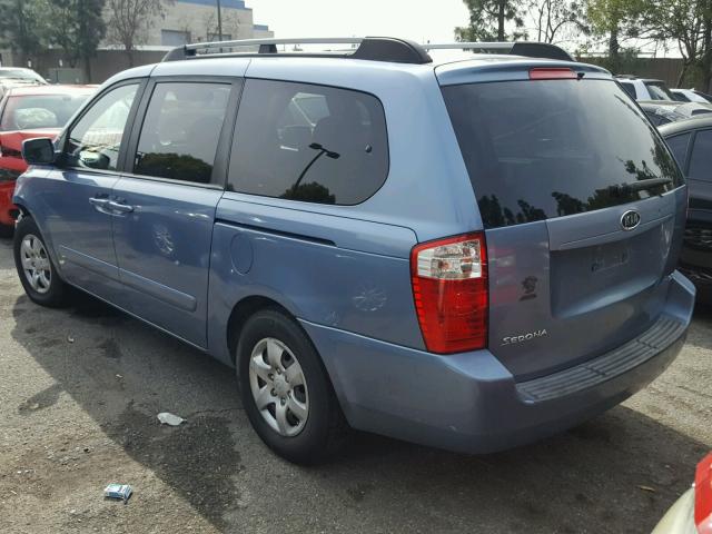 KNDMB233X86198902 - 2008 KIA SEDONA EX BLUE photo 3