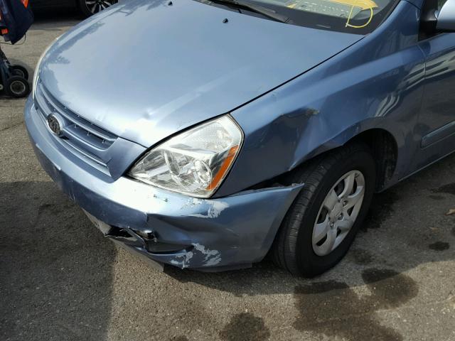 KNDMB233X86198902 - 2008 KIA SEDONA EX BLUE photo 9