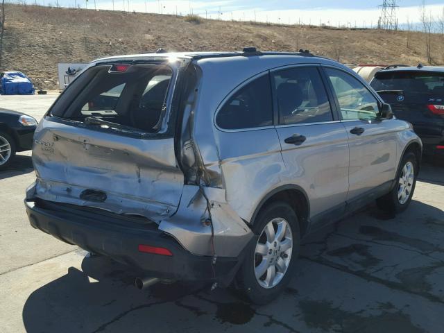 JHLRE48588C003998 - 2008 HONDA CR-V EX SILVER photo 4