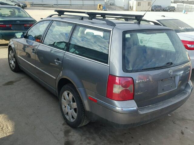 WVWYH63B13E300553 - 2003 VOLKSWAGEN PASSAT GLX GRAY photo 3