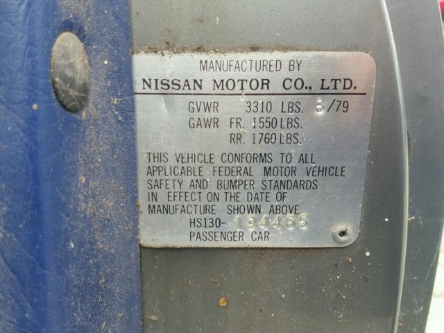 HS130194465 - 1980 NISSAN DATSON GRAY photo 10