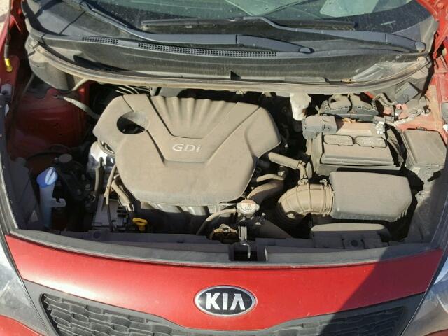 KNADM4A32E6343142 - 2014 KIA RIO LX RED photo 7