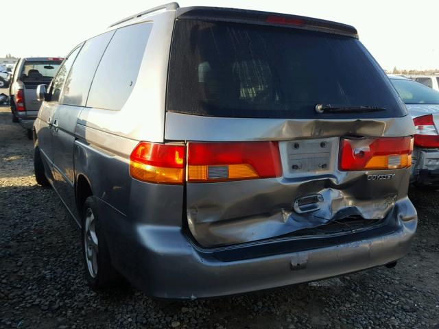 2HKRL18692H511970 - 2002 HONDA ODYSSEY EX BLUE photo 3