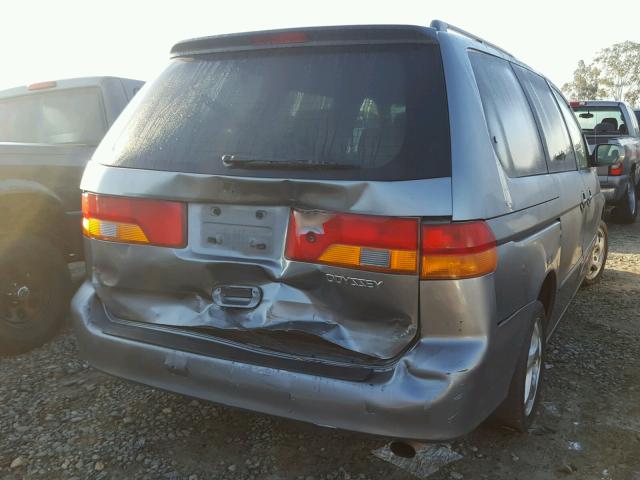 2HKRL18692H511970 - 2002 HONDA ODYSSEY EX BLUE photo 4